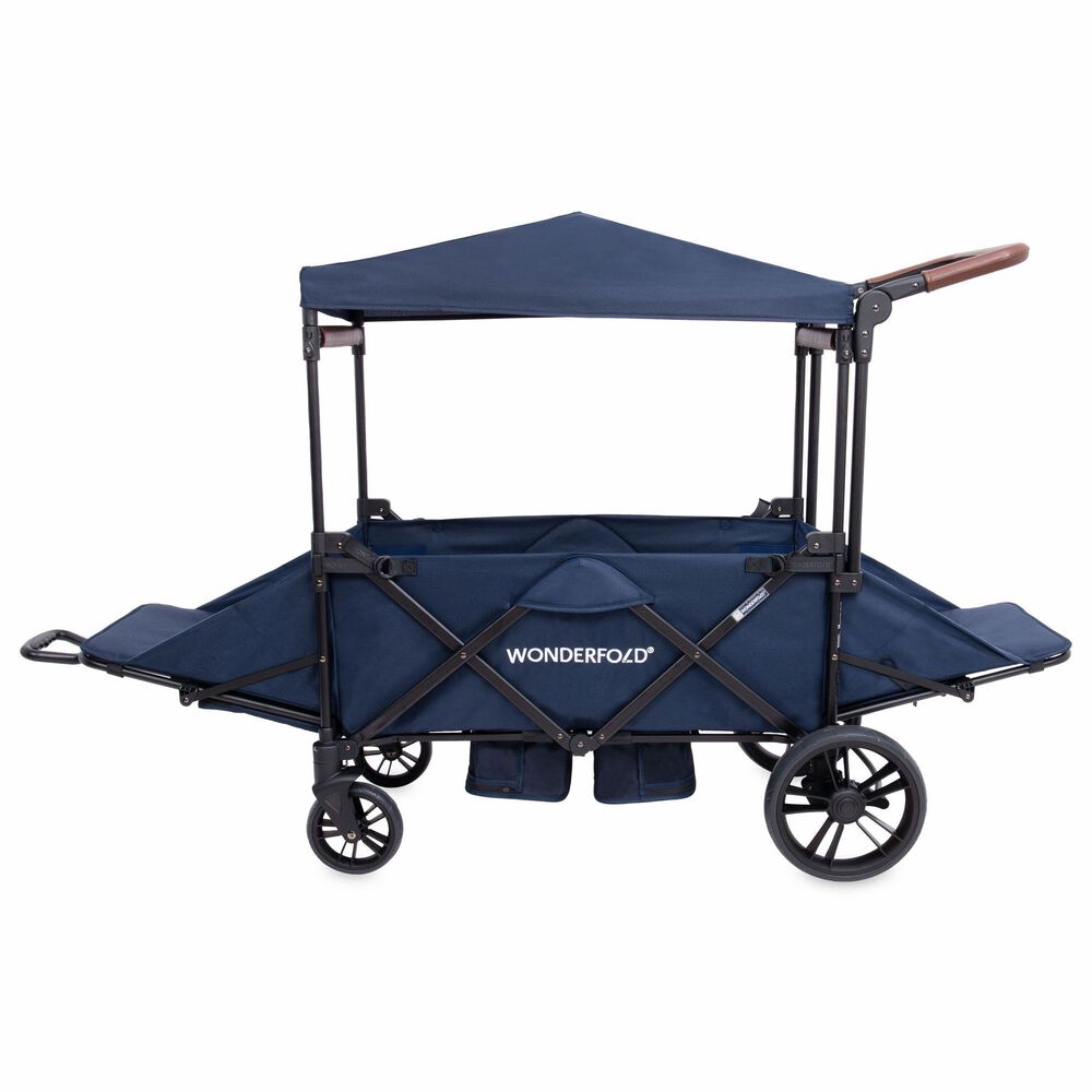 Wonderfold XR Series Rev 2-Seater Stroller Wagon in Navy, , large