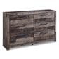 Ashley Derekson 6 Drawer Dresser in Walnut and Gray, , large