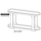 Fallridge Balam 1-Shelf Sofa Table in Stained Dark, , large