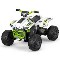 Power Wheels Power Wheels Racing ATV Vehicle in Green and White
