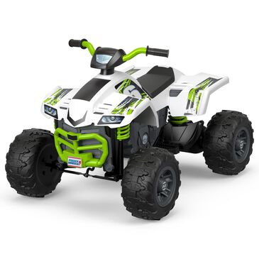 Power Wheels Power Wheels Racing ATV Vehicle in Green and White, , large