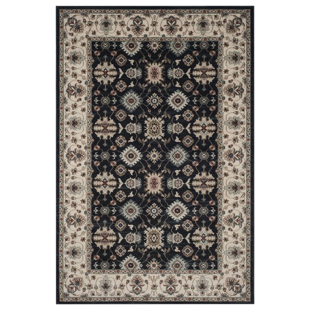 Safavieh Lyndhurst LNH332 6" x 9" Navy and Creme Area Rug, , large