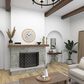 Maple and Jade 32" Wall Clock in Light Brown and White, , large