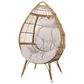 Hearth and Haven Serina Patio Teardrop Chair with Water Resistant Cushion in Natural, , large