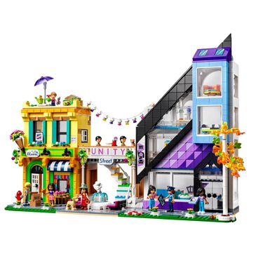 LEGO Friends Downtown Flower and Design Stores Building Set, , large