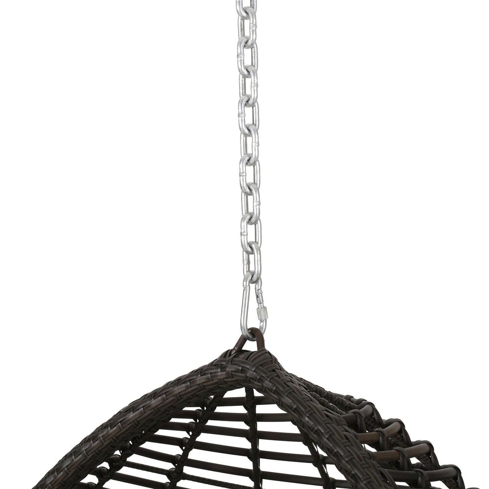 Noble House Morris Patio Hanging Chair in Gray, , large