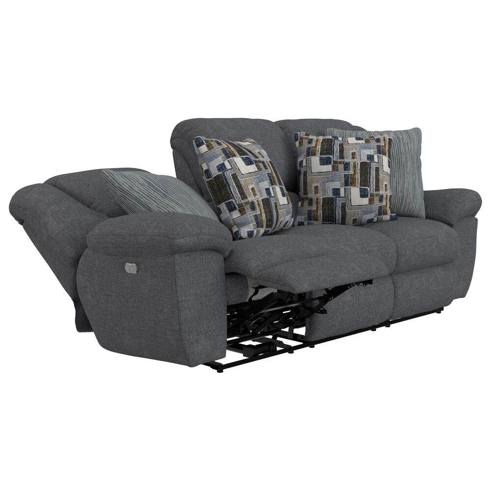 Catnapper Trifecta Power Reclining Sofa with Drop Down Table in Smoke, , large