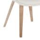 LumiSource Curvo Contemporary Upholstered Chair in Whitewashed Wood and White Faux Leather by LumiSource - Set of 2, , large