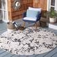 Safavieh Cabana CBN672A 6"7" Round Ivory and Charcoal Indoor/Outdoor Area Performance Rug, , large