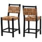 Baxton Studio Raniya Counter Stool in Natural Brown and Black (Set of 2), , large