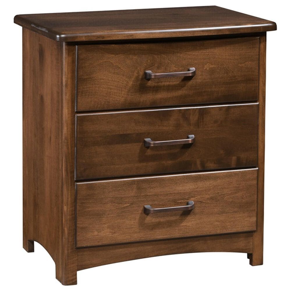 Briarwood Mission Impossible 3-Drawer Nightstand in Dark Roast, , large