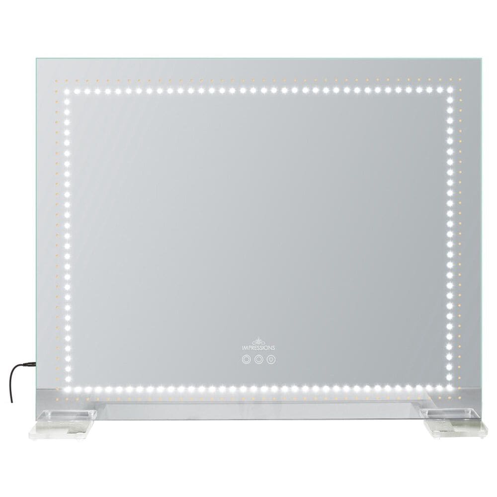 Impressions Vanity RGB Light Vanity and Mirror without Seat in White, , large