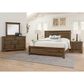 Viceray Collections Cool Rustic King Plank Bed with Two Nightstands in Mink, , large