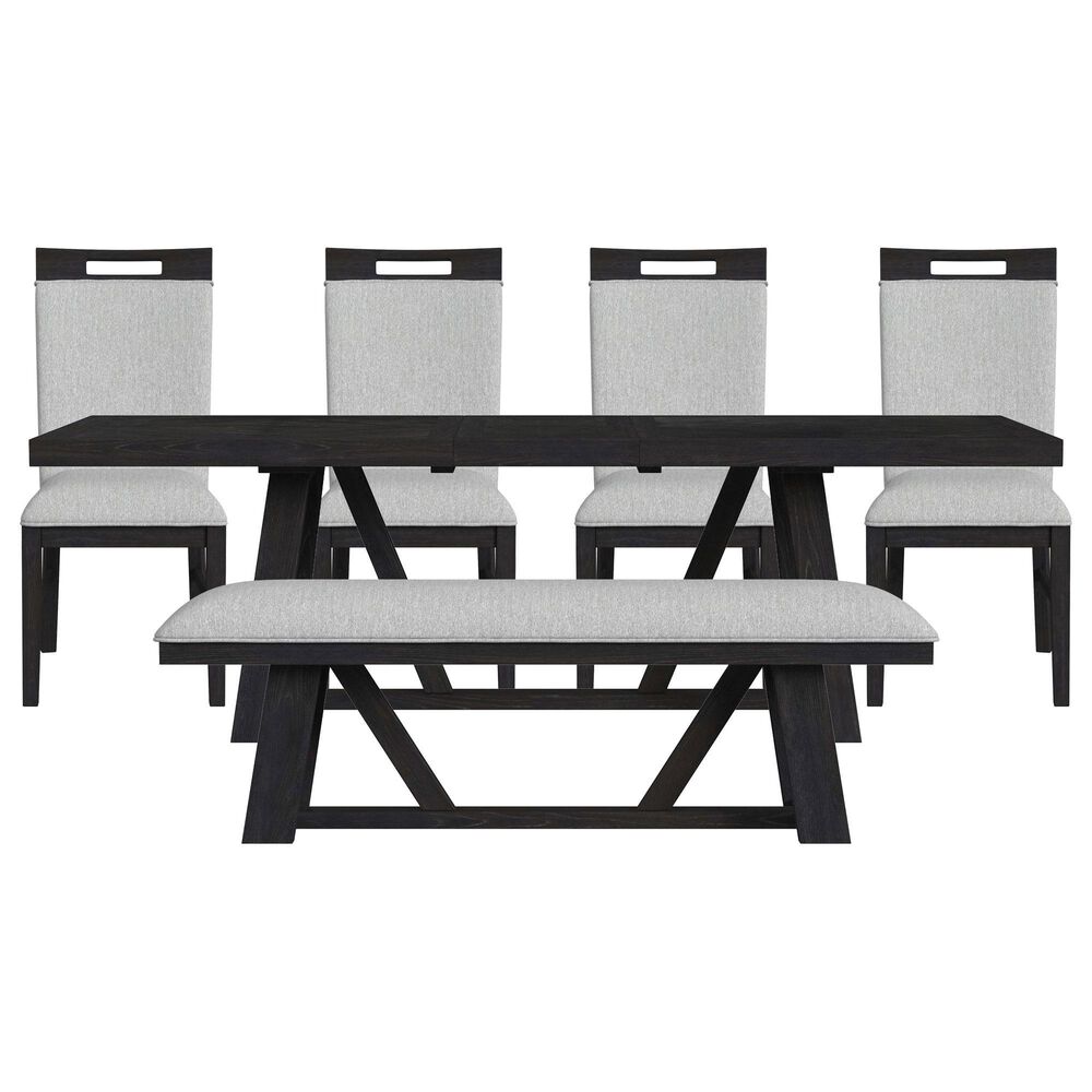 ELEMENTS Transcend 6-Piece Rectangular Dining Set in Charcoal, , large