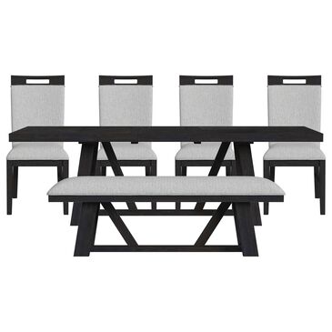 ELEMENTS Transcend 6-Piece Rectangular Dining Set in Charcoal, , large