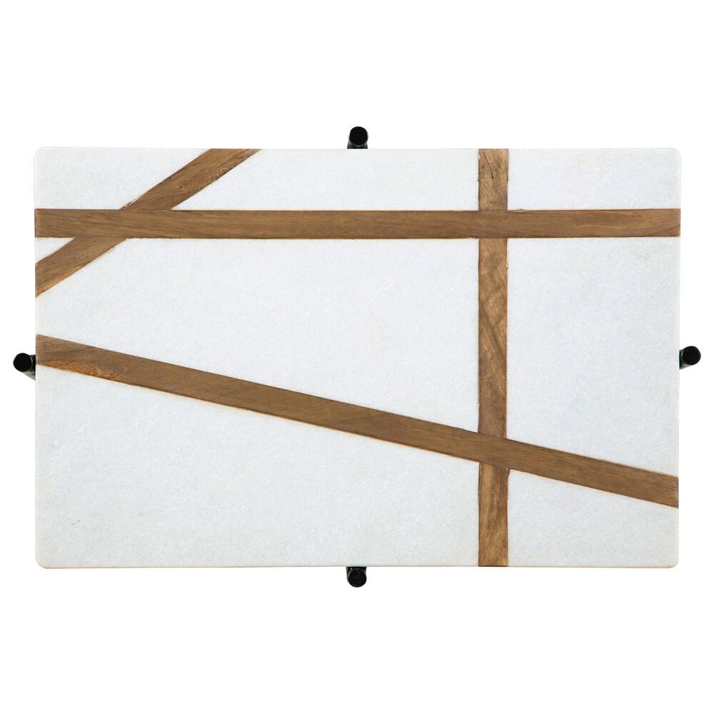 Ashley Braxmore Accent Table in White and Light Brown, , large