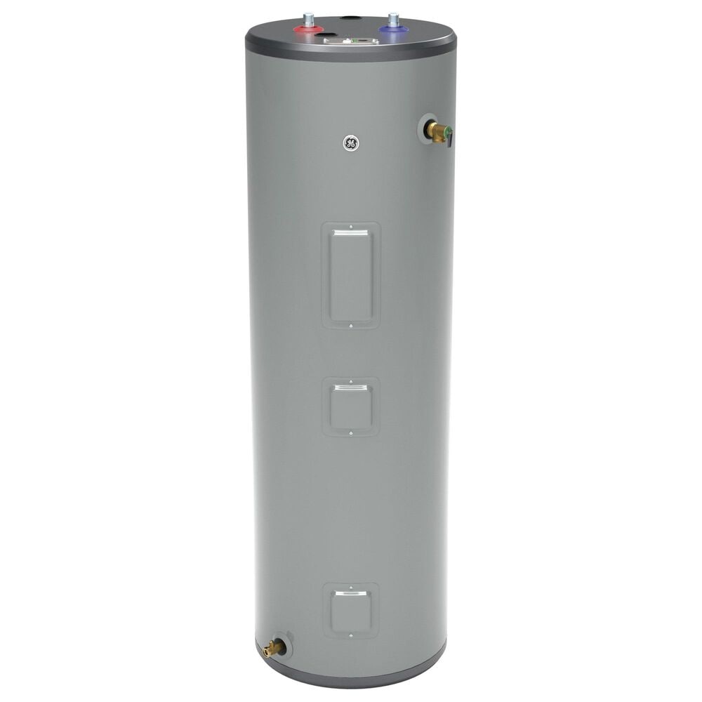 GE Appliances 40-Gallon Tall 5500W Electric Water Heater in Gray, , large