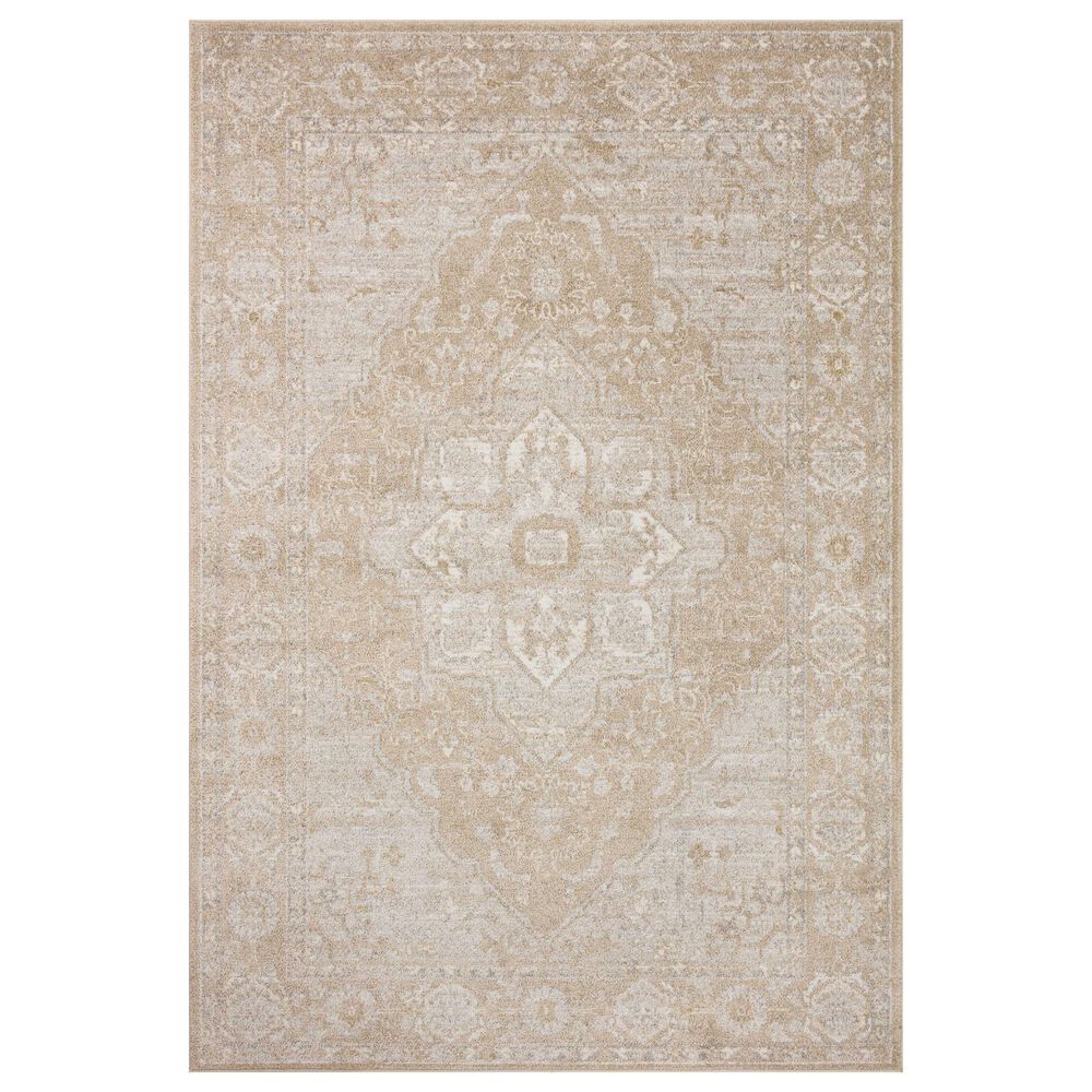 Loloi II Odette 11"2" x 15"7" Beige and Silver Area Rug, , large