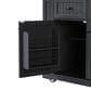 HOMLUX 48" Kitchen Island with Drop Leaf in Black and Natural, , large