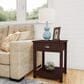 Timberlake Hastings Home 1-Drawer End Table in Dark Brown, , large