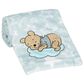 Lambs and Ivy Starlight Pooh Baby Blanket in Blue, Brown and Yellow, , large