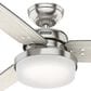 Hunter Sentinel 44" Ceiling Fan with LED Lights in Brushed Nickel, , large