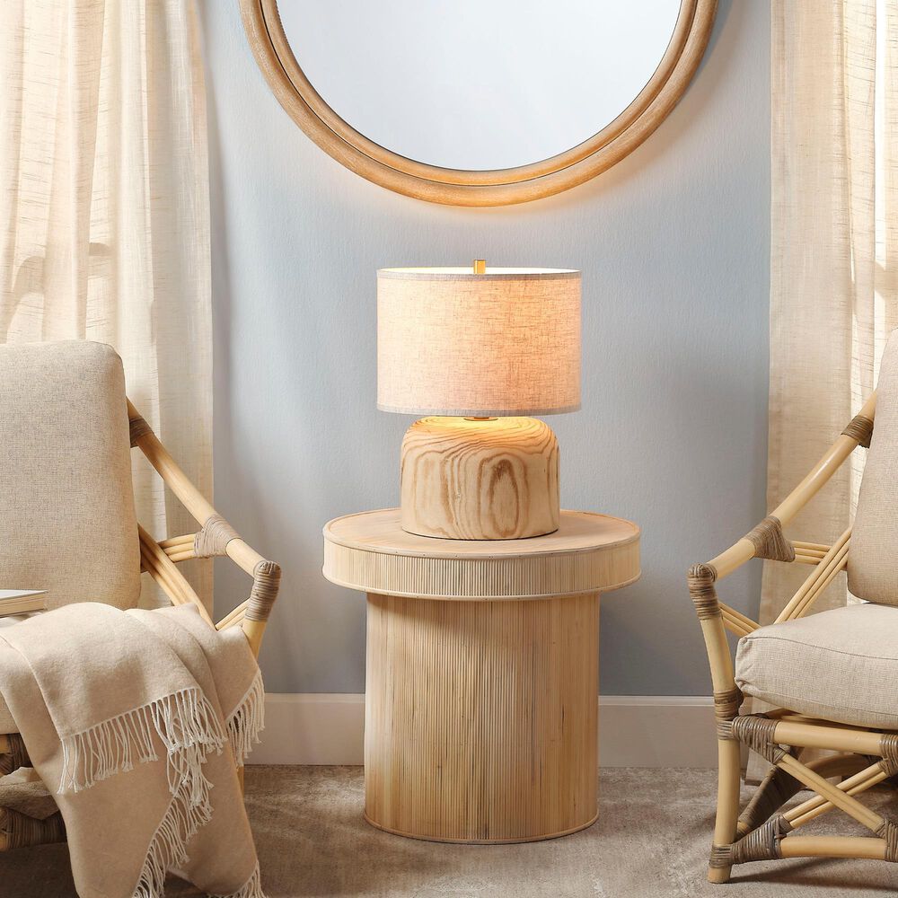 Splendor Living Valebrook Table Lamp in Natural and Antique Brass, , large