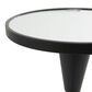 Maple and Jade Accent End Table with Pedestal Base and Mirrored Glass Top in Black, , large