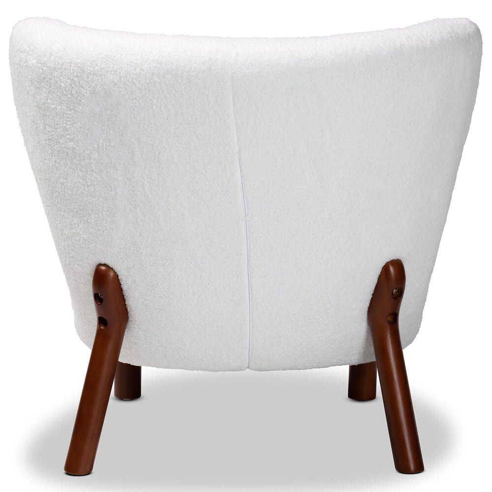Baxton Studio Cabrera Accent Chair in White, , large