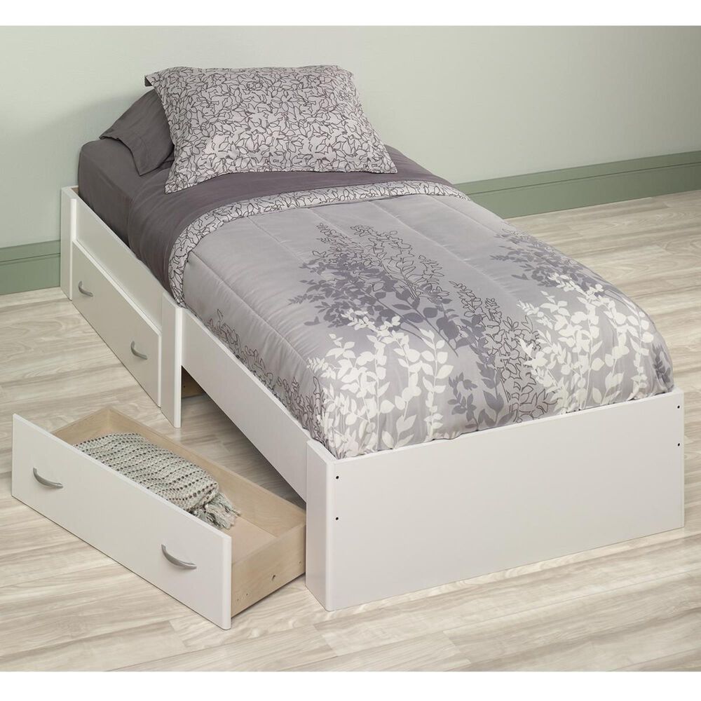 Sauder Beginnings Twin Platform Bed in White, , large
