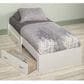 Sauder Beginnings Twin Platform Bed in White, , large