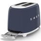 SMEG Retro-Style 2-Slice Toaster in Glossy Navy Blue and Polished Chrome, , large