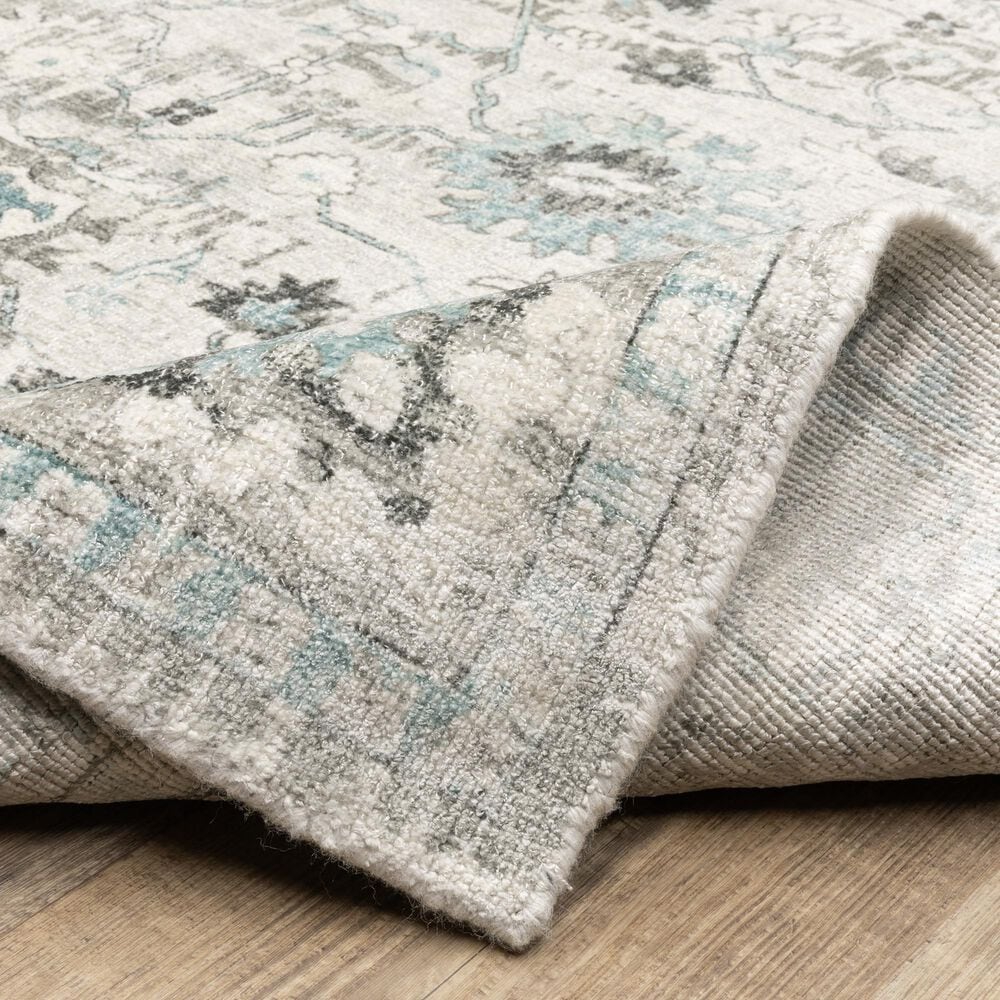 Oriental Weavers Windham WIN04 Ivory and Blue 6&#39; x 9&#39; Area Rug, , large