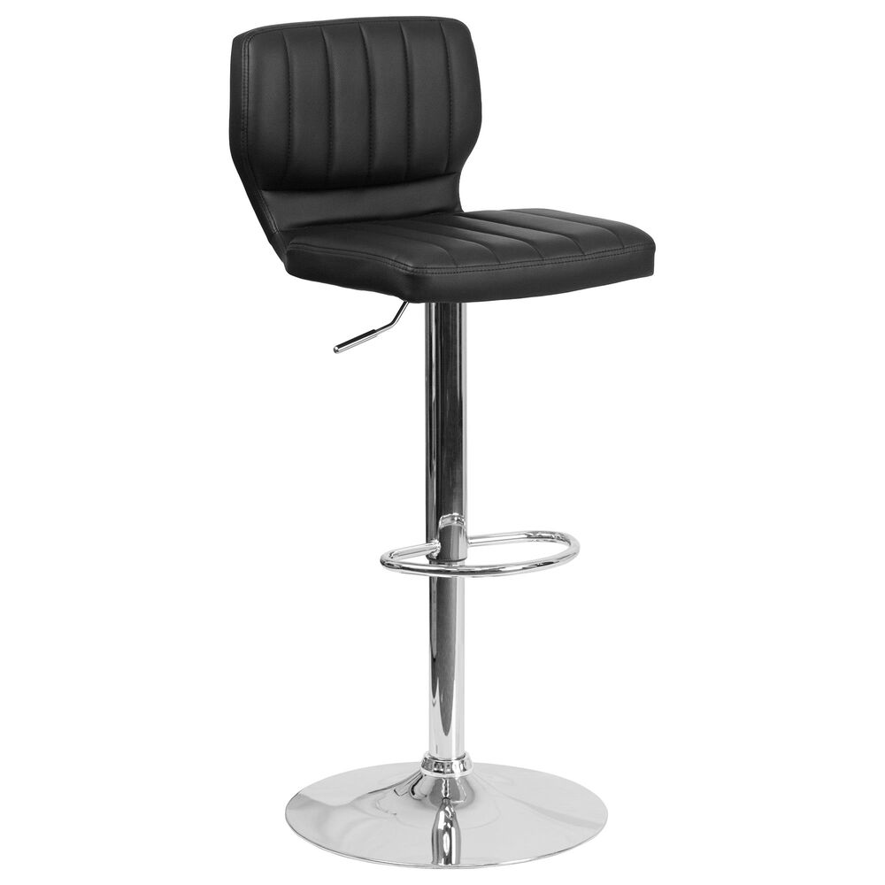Flash Furniture Adjustable Barstool in Black, , large