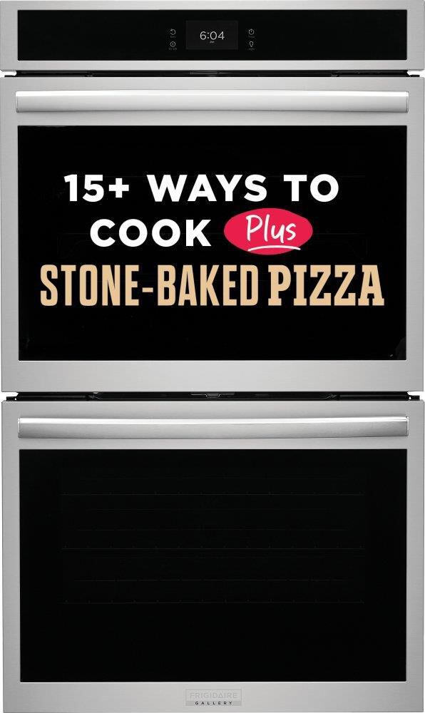 Frigidaire Gallery 30" Double Wall Oven with Stone Baked Pizza in Stainless Steel, , large