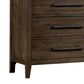 Hawthorne Furniture Norwich Queen Platform Panel Bed with Dresser and Nightstand in Dark Rustic Oak, , large