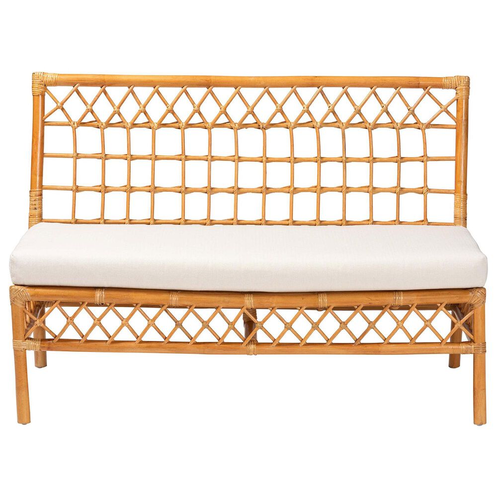 Baxton Studio Capella Dining Bench in Light Honey, , large