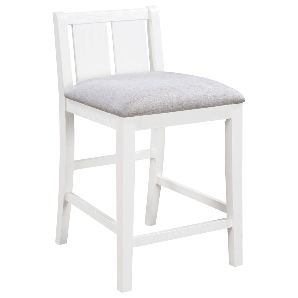 HOMLUX 3-Piece Counter Height Dining Set with Shelves and 2-Chair in White and Rich Espresso, , large