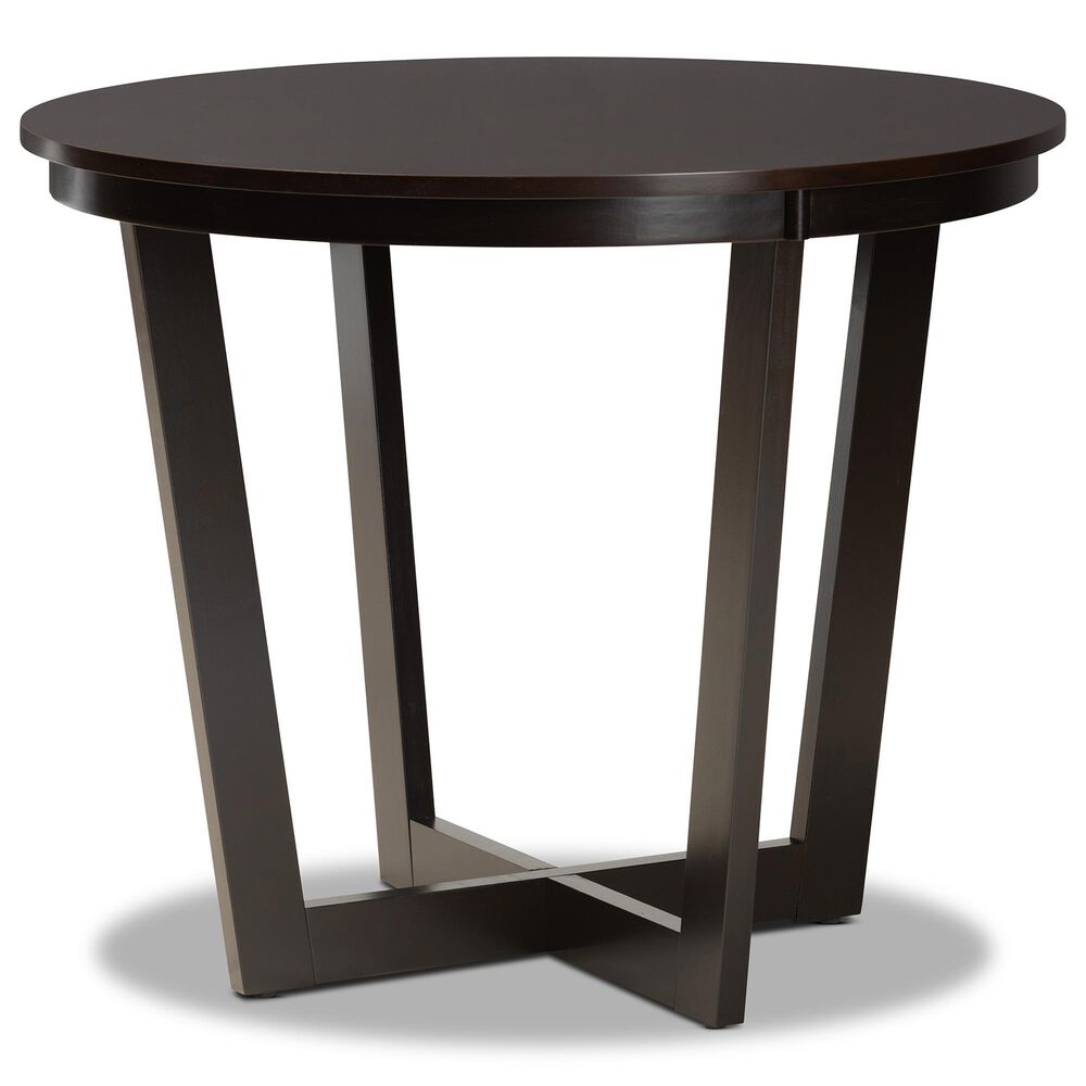 Baxton Studio Alayna Dining Table in Dark Brown - Table Only, , large