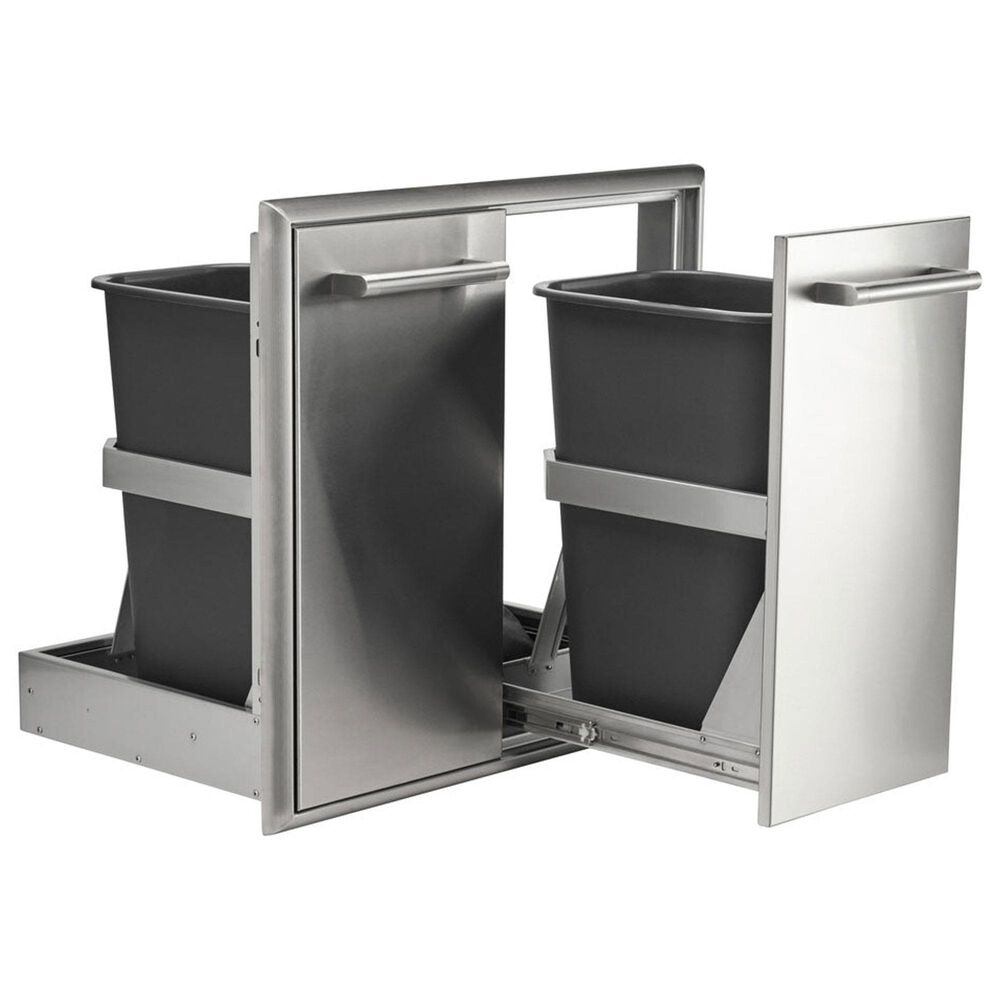 Coyote Outdoor 26&quot; Pull Out Trash and Recycle Bin in Stainless Steel, , large