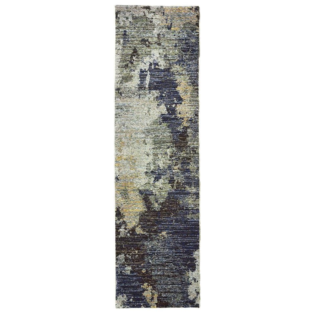 Oriental Weavers Evolution 8049B 2"6" x 12" Navy and Blue Runner, , large