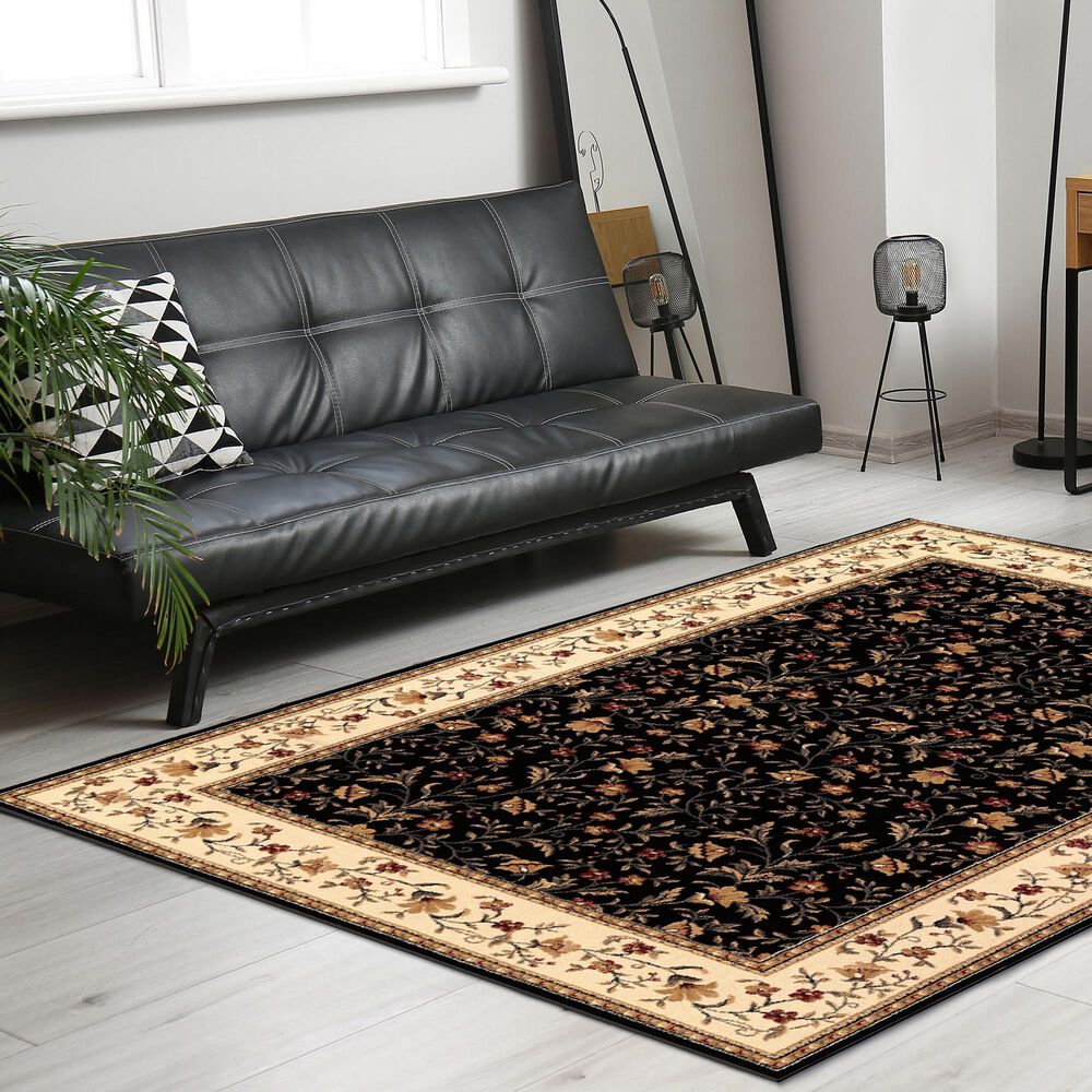 Radici USA Como 1593 Black 5'5" x 7'7" Area Rug, , large