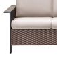 Sunwell Garden 32"H 3-Seater Outdoor Sofa with Ergonomic Design and Beige Cushions in Brown, , large