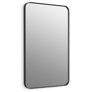 Kohler Essential 22" x 34" Matte Black Rectangular Framed Mirror, , large