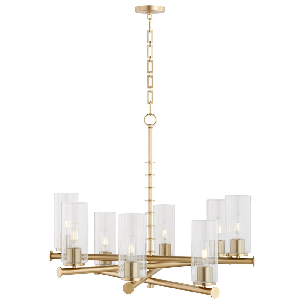 Quorum Juniper 8-Light Chandelier in Aged Brass, , large