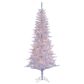 The Gerson Company 7.5" Pre-Lit Tinsel Artificial Christmas Tree in White, , large
