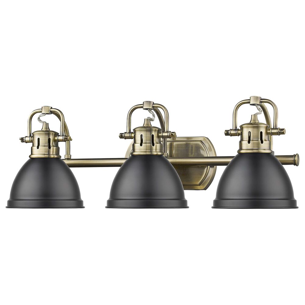 Golden Lighting Duncan 3-Light Bath Vanity in Aged Brass, , large