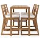 HOMLUX 5-Piece Patio Bar Set with 52" Rectangular Light Teak Table in Beige, , large