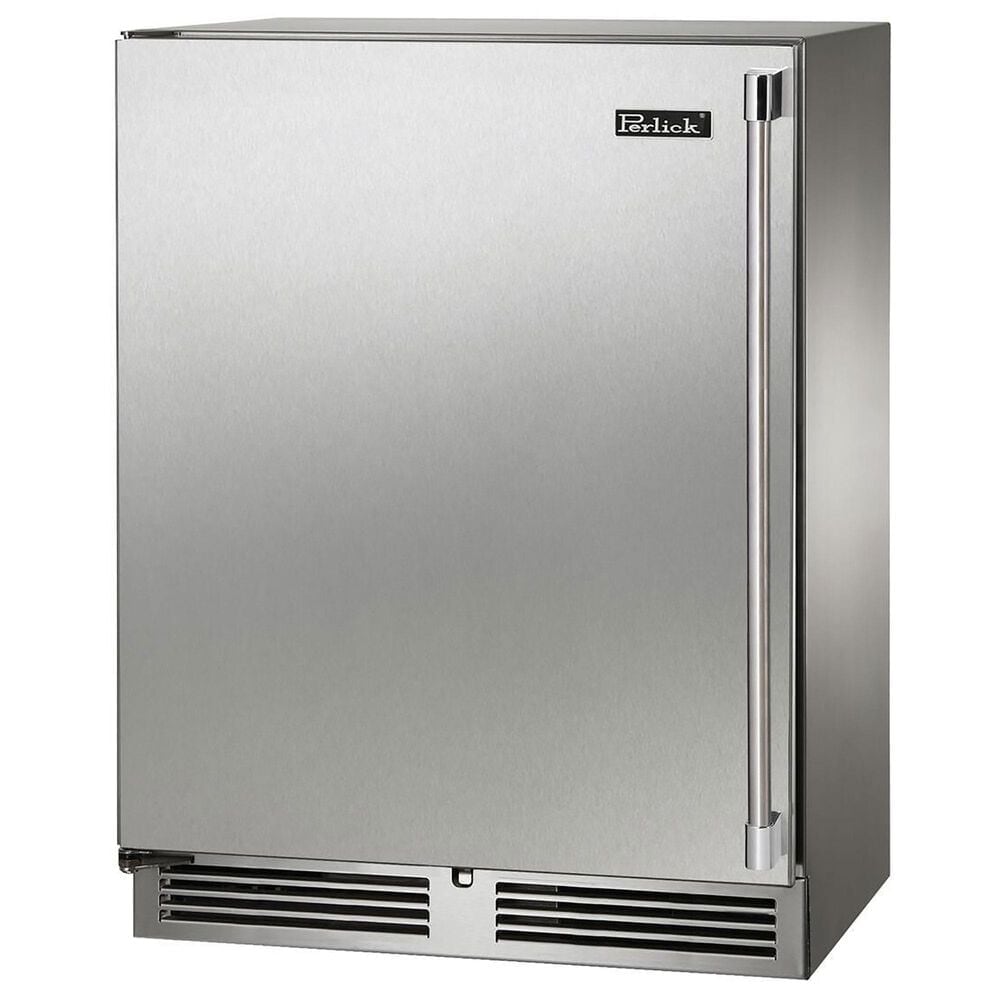 Perlick Signature Shallow Depth 3.1 Cu. Ft. Outdoor Wine Center with Let Hinge Solid Doorf in Stainless Steel and Panel Ready, , large