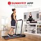 Sunny Health & Fitness Pacer Smart Compact Auto Incline Treadpad Folding Treadmill in Black, , large